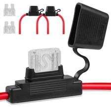 Waterproof 12V Inline Fuse Holder 8 AWG, 2 Pack with 80A Maxi Car Fuses