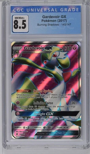 Gardevoir Gx 140/147 Ultra Rare Holo Burning Shadows Pokemon CGC 8.5 Nm/mint+