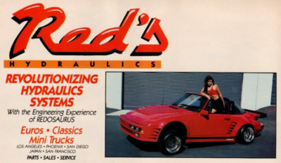 1992 Red's Japan Hydraulics Los Angeles CA VTG Lowrider Magazine