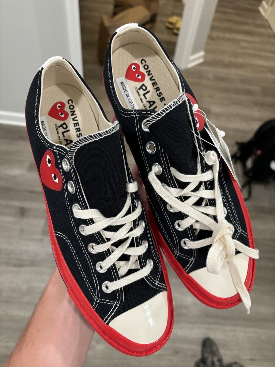 Converse x Play Comme des Garcon Black Chuck Taylor Low Converse x Play Comme des Garcon Black Chuck Taylor Low