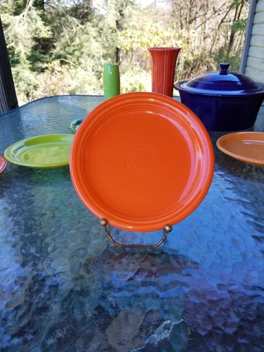 BISTRO style SALAD PLATE poppy orange NEW HOMER LAUGHLIN FIESTA 7 1/4"