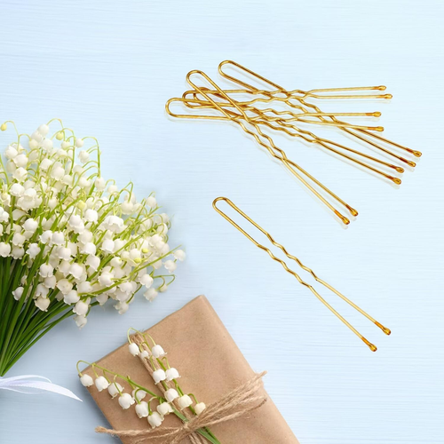 U Shaped Hair Pins, AITRAI 240Pcs Blonde Hair Pins U Bobby Pins Bun Hair Pins fo - 第 7/7 張圖片