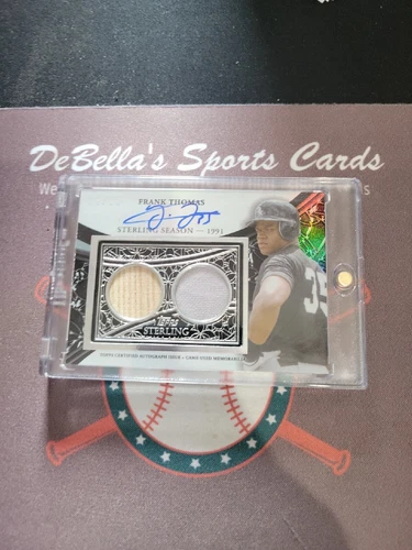 2023 Topps Sterling Frank Thomas Dual Relic Auto 24/25 White Sox 