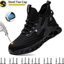 Steel toe safety work shoe New Men workout sneaker advanced non-slip traction