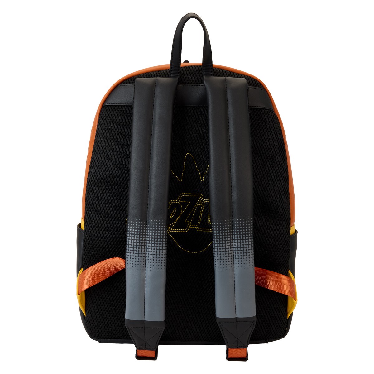 Loungefly Godzilla Backpack - Black Orange Yellow for sale  display picture 3
