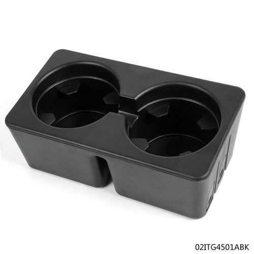 Dual Cup Holder Insert Fit For 0714 GMC Cadillac Chevy Rear Seat