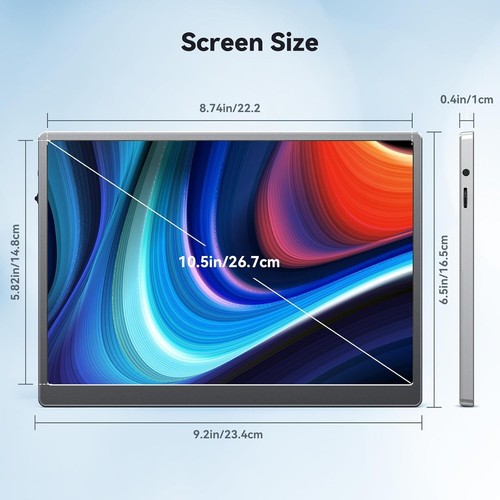 Eyoyo Portable IPS Monitor 10.5 Inch 1920x1280P FHD Travel HDMI Laptop Monitor - Photo 9/9