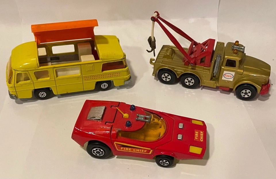 Lote de 3 Matchbox Superfast Esso Remolque, Cámper, Coche Deportivo Lesney De Colección Foto 2 de 2