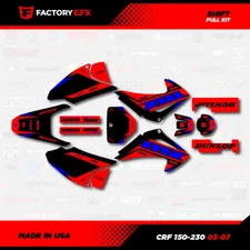 Red & Blue Shift Racing Graphics Kit fit 03-07 Honda CRF150 CRF 150 Decal 150F