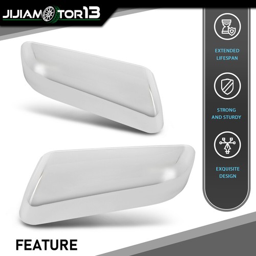 Par de cubiertas de espejo retrovisor medio cromadas superior derecha e izquierda aptas para Ford F-150 2009-14 - Imagen 6 de 12