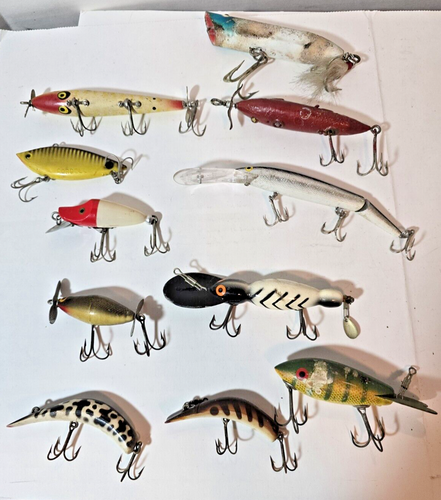 Lot De Leurres De Pêche Vintage - Coton Cordell, Heddon - Plastique D'origine