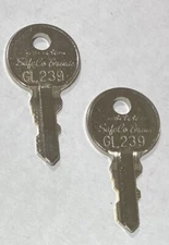 Replacement Keys for Stack-On Safes & Boxes for Key Codes GL200-GL249 2-Keys Saf