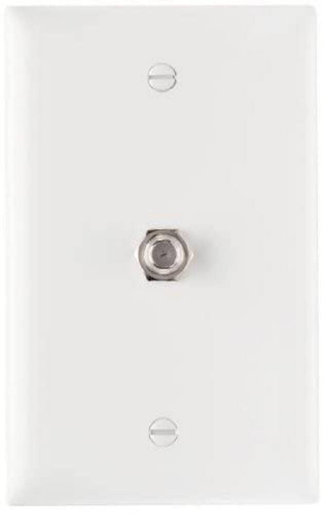 1 Gang F-type Coax White