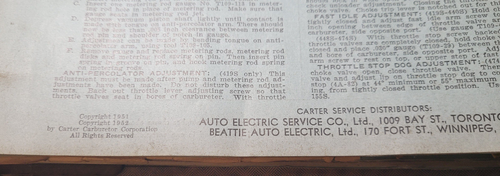 Vintage Carter Carburetor Book 1951 with models back to 1925 - Picture 3 of 9