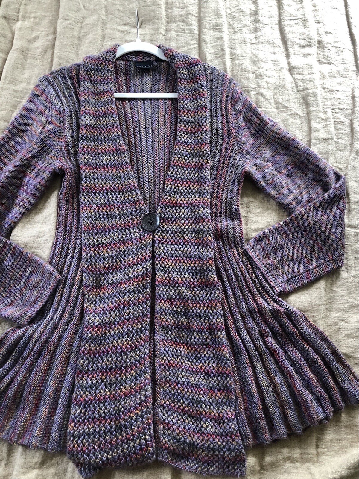 TRIBAL womens L Cardigan SWEATER one 
