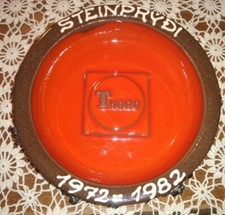 Posacenere Glit Islanda Lava Art Ceramica Ciotola Pubblicità Thoro Arancione Rosso Nero 