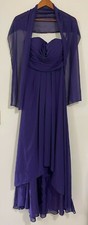 Mori Lee by Madeline Gardner Long Evening Dress Wrap Sleeveless Purple Size 8/10