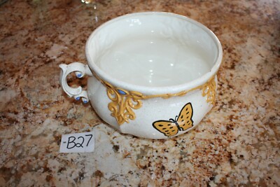 Ayner's Pottery Butterfly Bowl Glazed 1976  E