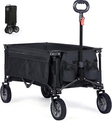 Timber Ridge Folding Trolley Cart on Wheels 100kg Capacity Collapsible  Wagon UK