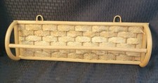 Bamboo Wicker Rattan Towel Rod Rack Bathroom Wall Decor