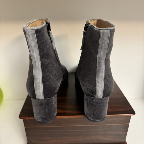 J.Crew Hadley Gray Velvet Block Heel Booties Womens Size 10 - Picture 6 of 11