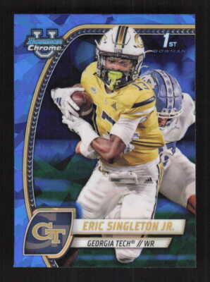 Eric Singleton Jr. 2024 Bowman University Chrome Sapphire Georgia Tech #71