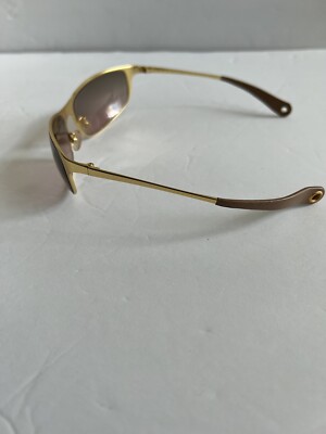 Marni MR50401 Gold Leather Frame Gradient Lens Gray  display picture 1
