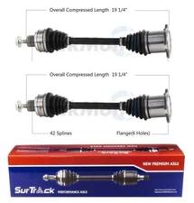 SurTrack Pair Set of 2 Front AAR CV Axle Shafts For Audi Q5 2.0l 4L Turbo 13-17