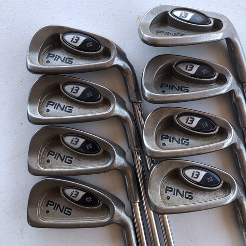 Pre-owned Ping I 3 + . Right Hand , 3-9 Irons & Pw. ZZ Lite Steel Shafts.