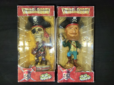 NEW NECA HEAD KNOCKERS DISNEY PIRATES OF THE CARIBBEAN LOT OF 2! SKELETON PIRATE