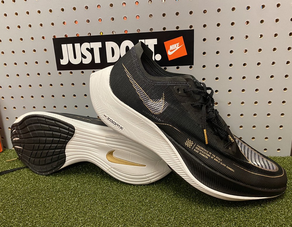 Nike ZoomX Vaporfly Next% 2 Black Gold Running Shoes CU4111-001 Men's Size 15