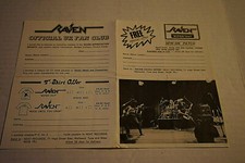 Formulario de papel oficial de club de fans y mercancía Raven Vintage 1982 importación del Reino Unido nuevo