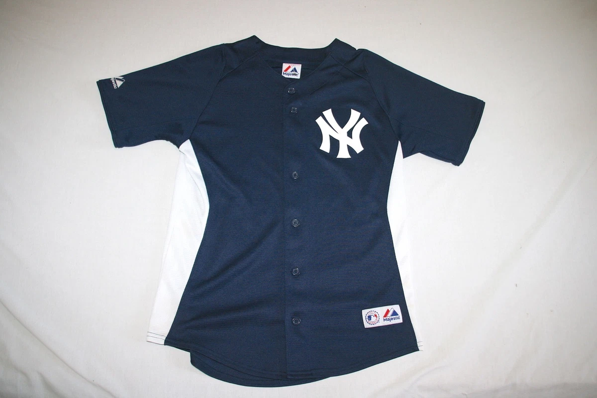 NY Yankees Majestic Jersey Youth L Blue NEW