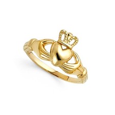 GOLD - 14K Yellow Gold Claddagh Ring