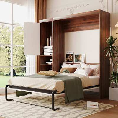 Full Size Murphy Bed   Wall Bed with Cabinet Storage & Space Saver