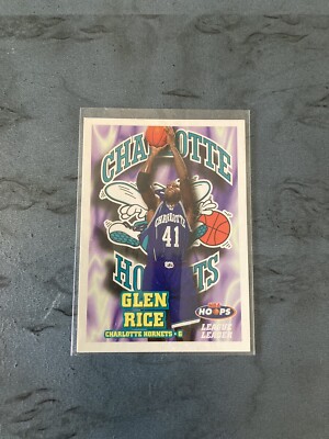 1997-98 Skybox NBA Hoops League Leader 3-Point % Glen Rice Charlotte Hornets #5