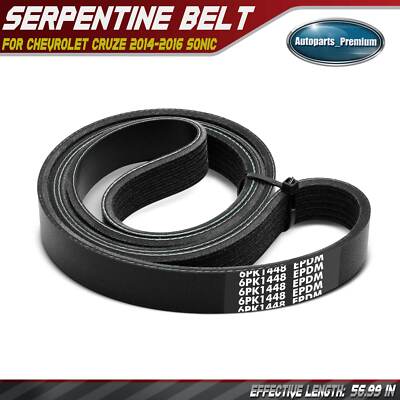 56.99 in Serpentine Belt for Chevrolet Cruze 14-16 Sonic 12-17 Kenworth T600A