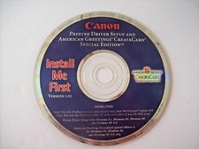 Canon Printer Driver Setup and American Greetings Creatacard Special Edition