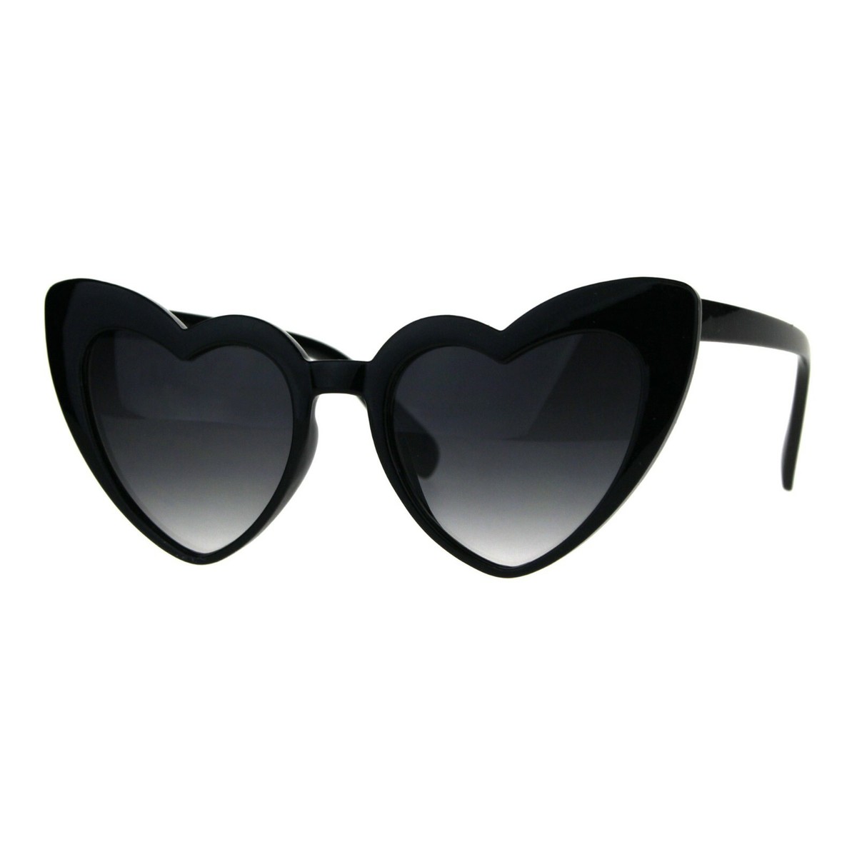 Oversized Heart Shaped Cat Eye Sun Glasses Womens Oversized Shield Cat Eye Heart Shape Flirty  main image 3
