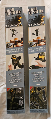 NIB Halo 3 Master Chief Wall Graffix Decals GamerGraffix Reusable Wall Stickers 