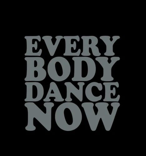 Everybody Dance Now Vinyl Sticker decal SILVER GLOSS 10 x 10 cm