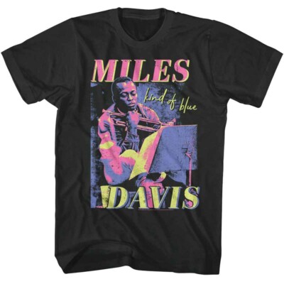 Miles Davis Mens T-Shirt Jazz Blues Music Festival Black Cotton New Licensed