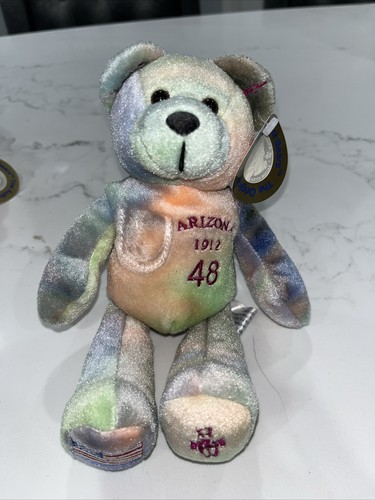 Authentisches Sammlerstück Quarter Bear 2002 Arizona 1912 48 Plüschmütze mit Etikett
