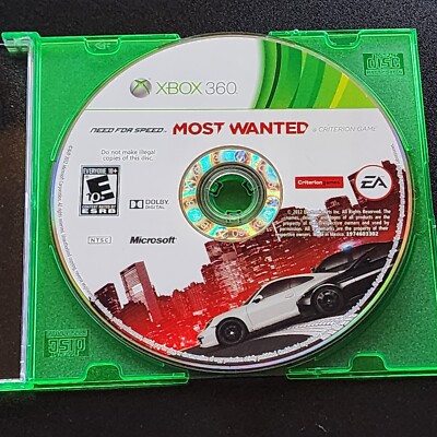 Need for Speed Most Wanted 2012 ed Xbox 360 Loose Disc - Tested and Working