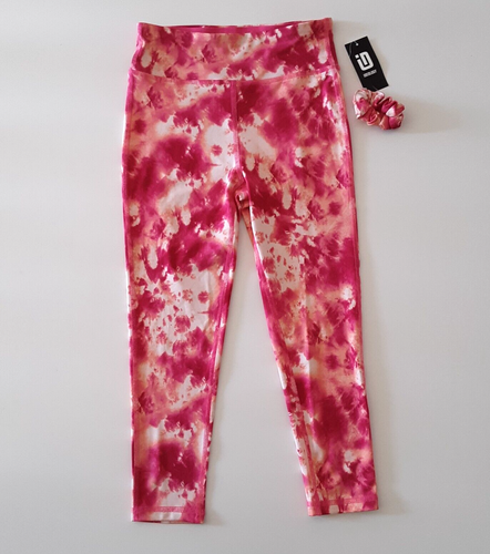 ID Ideology Girls Size M 2-Piece Leggings & Scrunchy Set Pink Shock Tie Dye - Picture 2 of 7