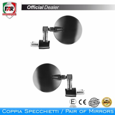 FAR Paar Rückspiegel 7627 für YAMAHA XT X 660 2010-2016 Schwarz E-Plus