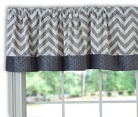 Baby Doll Minky Chevron Window Valance, Grey, New, Free Shipping on sale Baby Doll Minky Chevron Window Valance, Grey, New, Free Shipping on sale