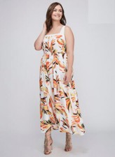 Clearance Sale ~ LANE BRYANT ~ Firework Print Maxi DRESS Vacation Cruise Sz 20