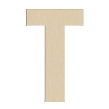 Wooden Letter T 17 Inch 1/4 Inch Thick Large Wall Decor Crafts DIY