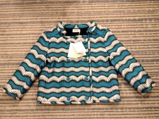 Courregès Designer Cropped Retro Style Silk Blend Metallic Jacket Bnwt 42fr/12uk